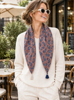 GardenDream Maillard Tassel Square Scarf