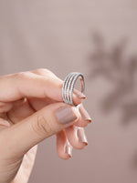 ShimmerStone Ring Silver