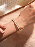 CrystalWhisper Bangle Bracelet Gold