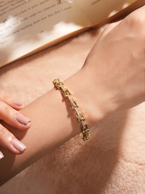 VelvetGlow Bangle Bracelet Gold
