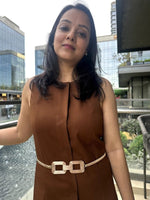 CopperLoop Rose Gold Women Metal Stretchable Belt