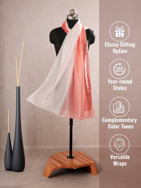 CrossKulture - BlushMist Long Satin Scarf Pink infographic image