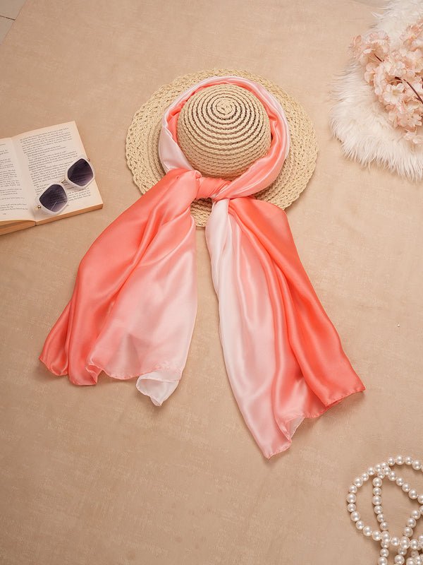 CrossKulture - BlushMist Long Satin Scarf Pink round style view