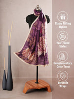 CrossKulture - UrbanSilk Long Satin Scarf Purple infographic image