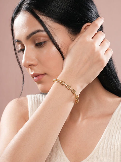 VelvetGlow Bangle Bracelet Gold