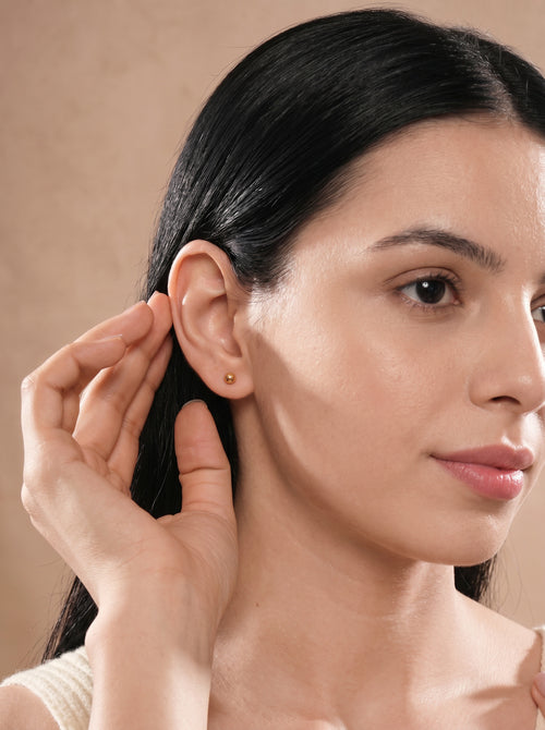 NovaCharm Ear Stud Combo Gold