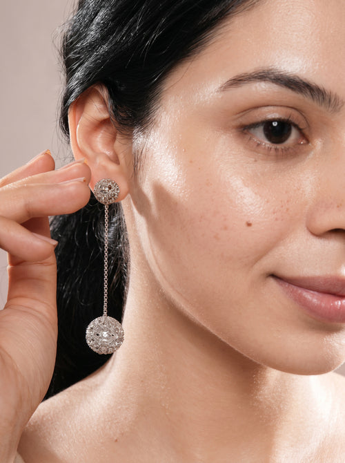 TrendAura Ear Drop Silver