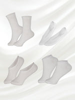 CrossKulture - MismatchedMagic-White Multi Length Combo Pack of 4 model main image