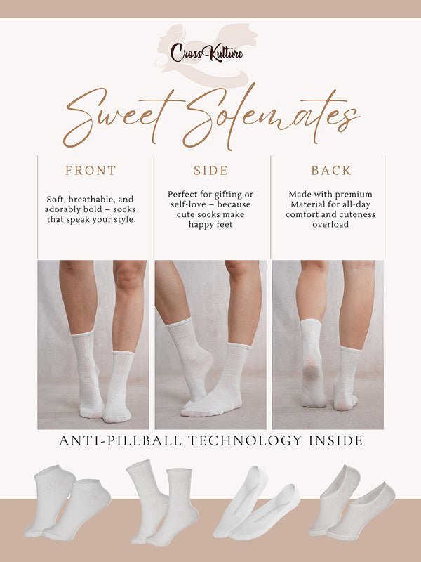 CrossKulture - MismatchedMagic-White Multi Length Combo Pack of 4 model infographic image