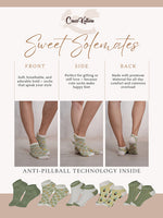 SoleCovers Green & White Ankle Length Combo Pack of 5