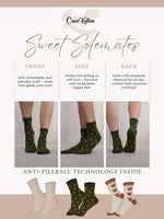 SoleWrappers Brown & Offwhite Crew Socks Combo Pack of 3