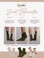 CrossKulture - SoleWrappers Brown & Offwhite Crew Socks Combo Pack of 3 infographic image