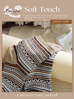 SoleBuddies Brown & Beige Crew Socks Combo Pack of 3