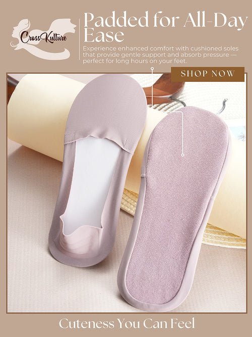 CrossKulture - NoShowOffs Liner Socks, Pack of 4 Pairs, Neutral Colours infographic image