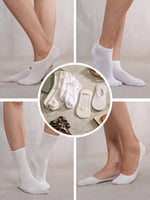 CrossKulture - Mismatched Magic-White Multi Length Combo Pack of 4 model infographic image