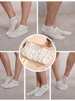 SoleMates White & Green Ankle Length Combo Pack of 5