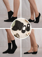 CrossKulture - MismatchedMagic-Black Multi Length Combo Pack of 4 model view