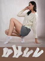 CrossKulture - MismatchedMagic-White Multi Length Combo Pack of 4 model main image