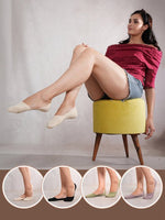 CrossKulture - NoShowOffs Liner Socks, Pack of 4 Pairs, Neutral Colours model view