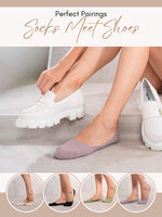 NoShowOffs Liner Socks, Pack of 4 Pairs, Neutral Colours