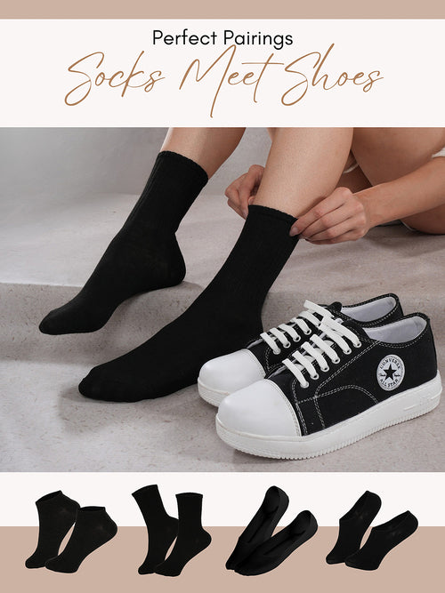 MismatchedMagic-Black Multi Length Combo Pack of 4