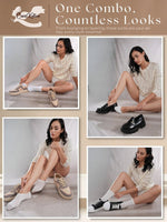 CrossKulture - MismatchedMagic-White Multi Length Combo Pack of 4 model infographic image