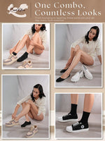 CrossKulture - MismatchedMagic-Black Multi Length Combo Pack of 4 model infographic image