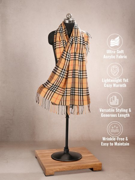 CrossKulture - WillowWeave lightweight acrylic wool scarf mannequin view