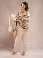 CrossKulture - WillowWeave lightweight acrylic wool scarf model side view