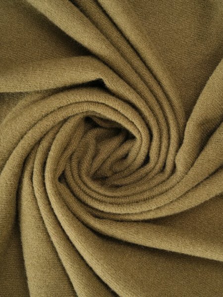CrossKulture - ForestChill lightweight solid cashmere wool scarf fabric detailing view