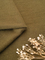 CrossKulture - ForestChill lightweight solid cashmere wool scarf fabric detailing view