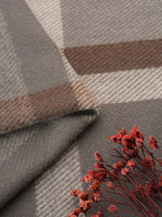 CrossKulture - FrozenRiver lightweight chequered cashmere wool scarf fabric detail view