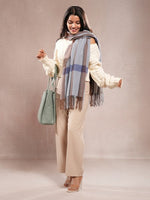CrossKulture - FrozenWeave lightweight acrylic wool scarf model view