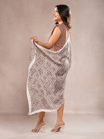 CrossKulture - TwilightZone viscose scarf model side view
