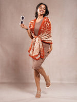 CrossKulture - RusticPaint viscose scarf full model front view