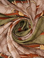 CrossKulture - LeafyStraps viscose scarf fabric detail view