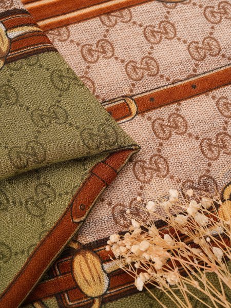 CrossKulture - LeafyStraps viscose scarf fabric detail view