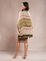 CrossKulture - LeafyStraps viscose scarf full model back view