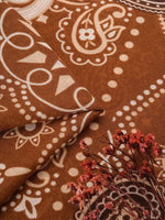 CrossKulture - BestBrowns viscose scarf fabric detail view