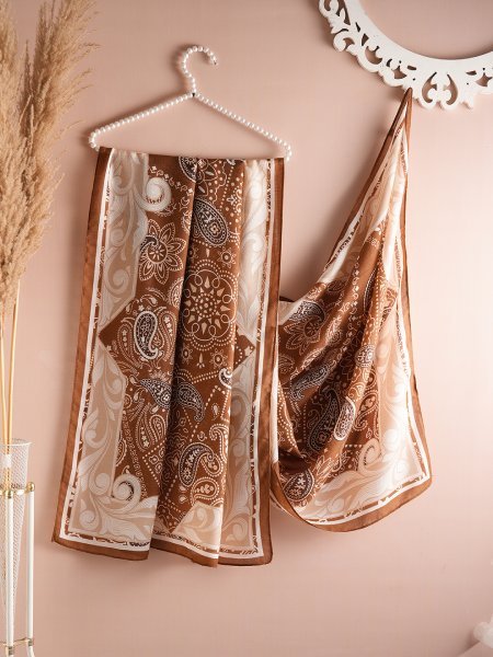 CrossKulture - BestBrowns viscose scarf full hanger view