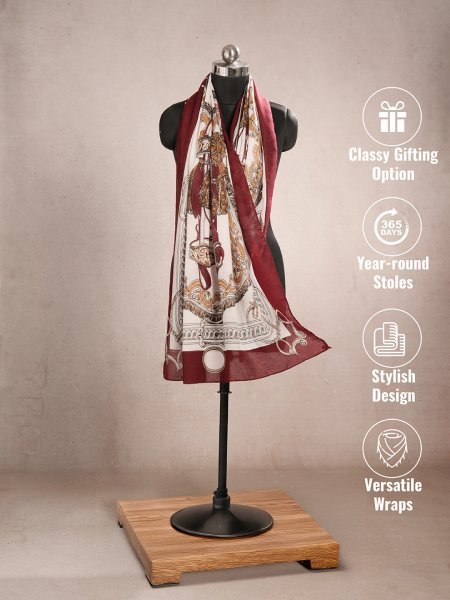 CrossKulture - CherryGrip viscose scarf mannequin view