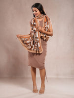 CrossKulture - GraphicalDance viscose scarf model side view