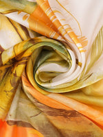 CrossKulture - SpringFever long satin scarf fabric detailing view