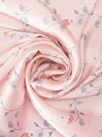 CrossKulture - SoftAura Small Square Satin Scarf Pink model fabric view