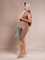 CrossKulture - FloralStripes short satin scarf headband view