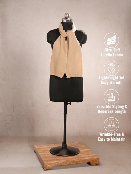 CrossKulture - CozyTwist lightweight acrylic wool scarf mannequin view