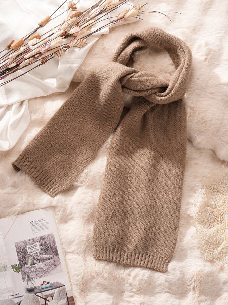 CrossKulture - CozyKnot lightweight wool scarf lifestyle view
