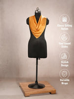CrossKulture - GoldenHue short satin scarf mannequin view