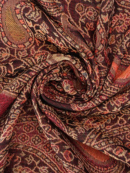 CrossKulture - PaisleyYarn lightweight modal scarf fabric detailing view