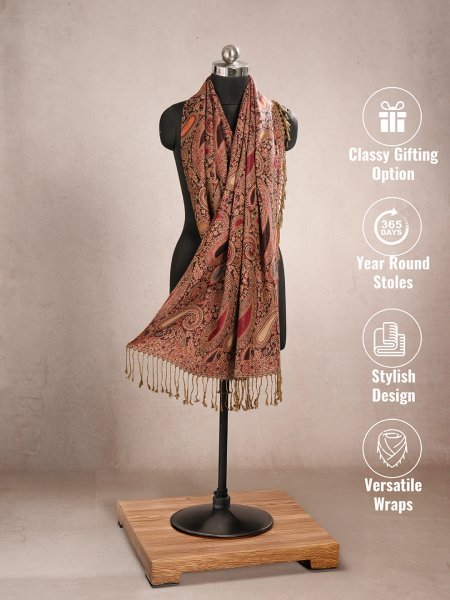 CrossKulture - PaisleyYarn lightweight modal scarf mannequin view